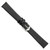 deBeer Black Flat Lizard-Grain Leather Watch Band BA93, BAW93-14, View 44