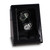 Dark Grey Ash Wood Two-Watch Winder with Storage