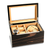 Ebony Burl Finish Two-Watch Winder with Storage, View 2