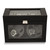 Black Leather Four-Watch Winder with Storage