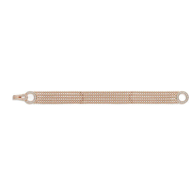 Cartier Agrafe — representative Agrafe bracelet, small model, half-paved