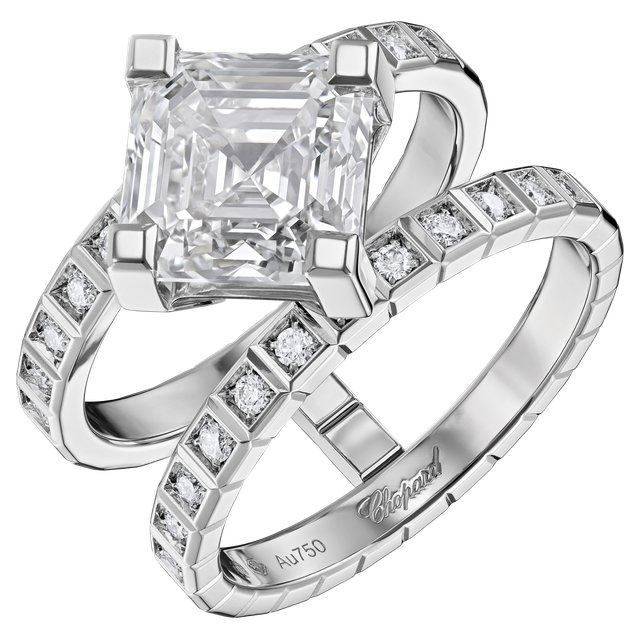 Square-Cut Engagement Ring, reference @82A599-1001