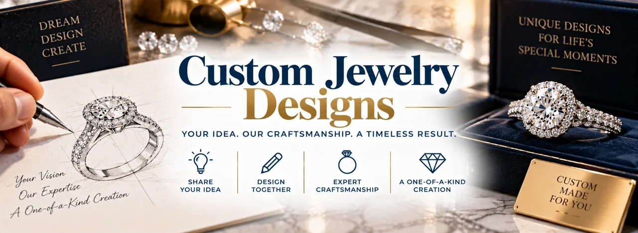 Gregorio Diamonds custom jewelry design banner — custom engagement rings and one-of-a-kind fine jewelry designed in Hialeah, Florida