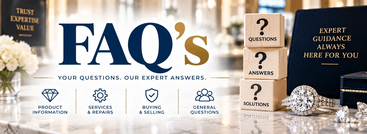 Gregorio Diamonds faqs banner — Gregorio Diamonds FAQs — Jewelry, Watches, Appraisals & Buying in Hialeah, FL — Hialeah, Florida