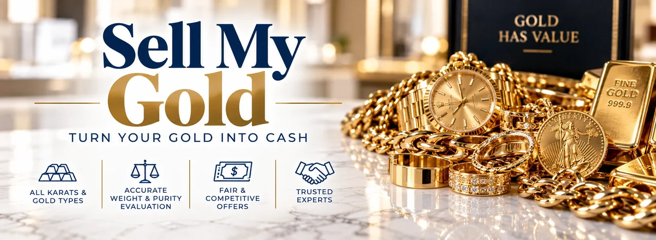 Gregorio Diamonds sell my gold banner — Sell Gold in Hialeah, FL — Trusted Gold Buyers — Hialeah, Florida