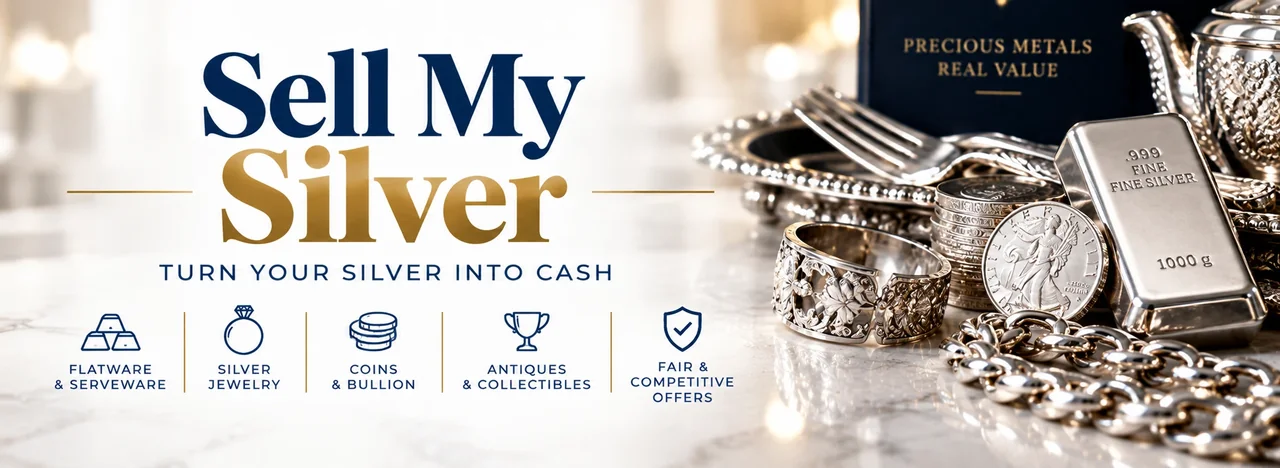 Gregorio Diamonds sell my silver banner — Sell Silver in Hialeah, FL — Trusted Silver Buyers — Hialeah, Florida