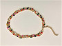 Beautiful Trendy High-End Golden Style Multi-Color Bids Triple Chain Stainless Steel Ankle Bracelet