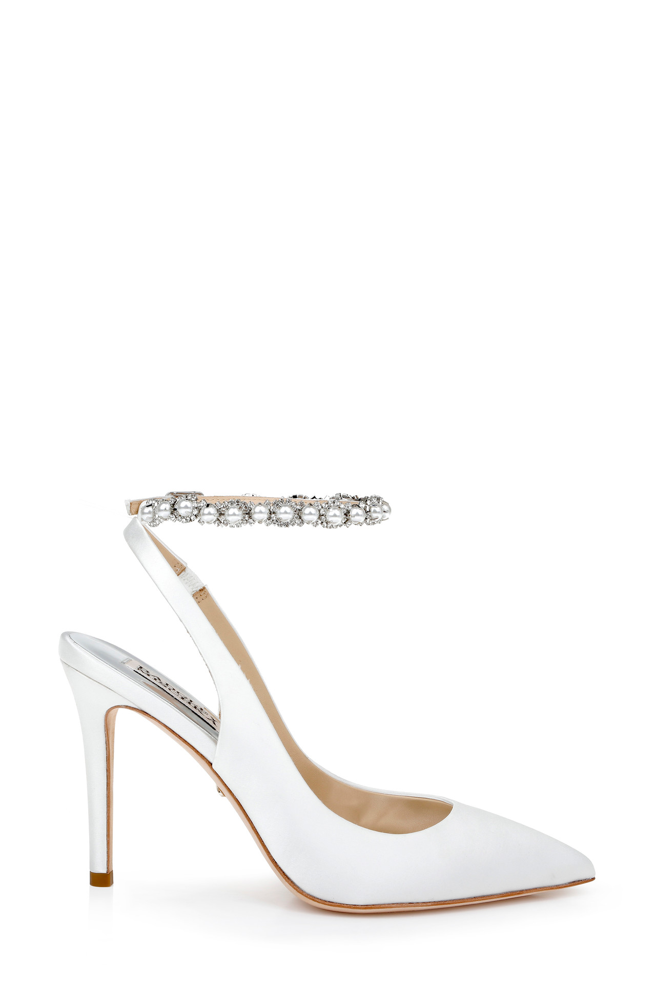 Kris Satin and Pearl Pointed Stiletto by Badgley Mishcka