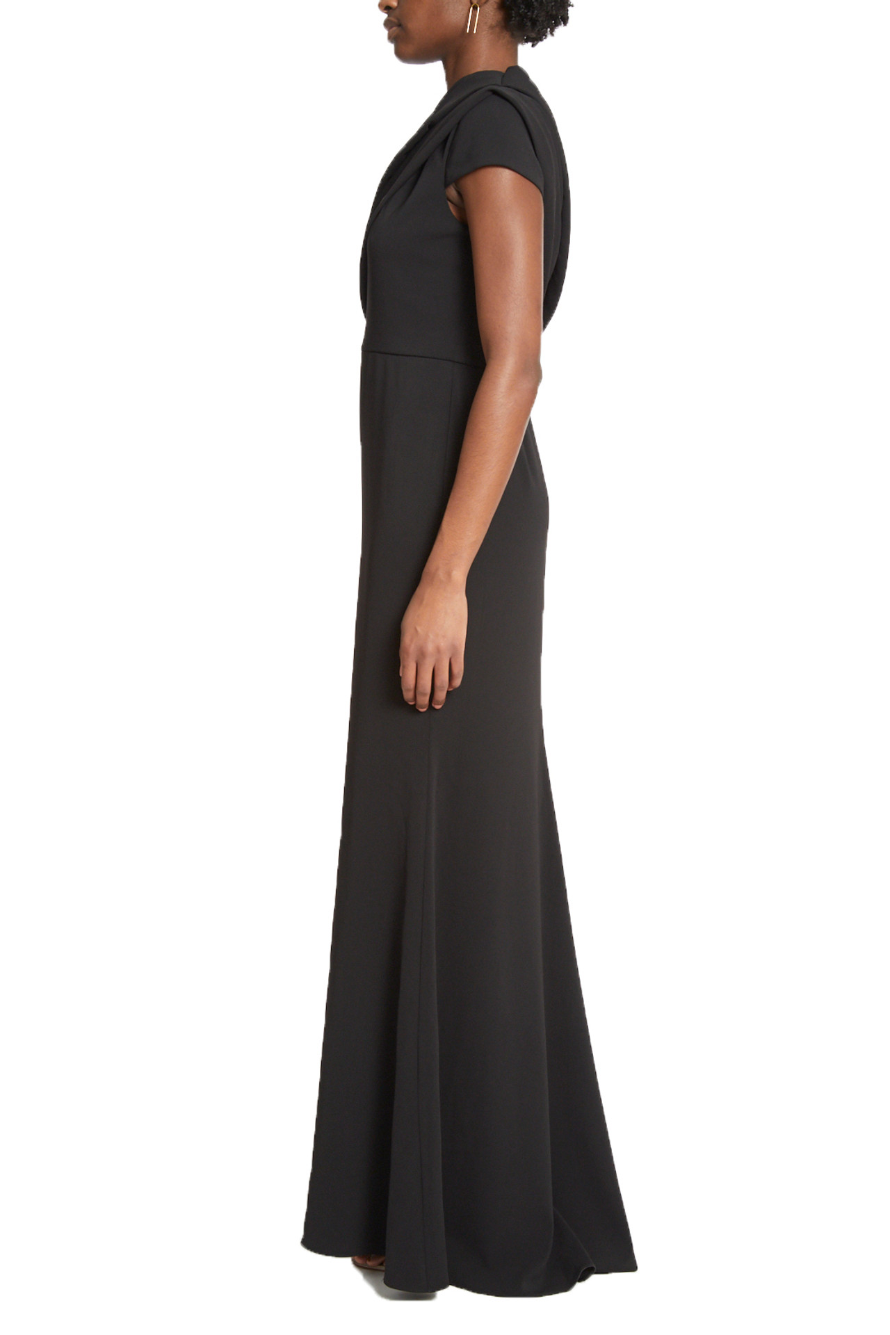 Draped One-Shoulder Gown by Badgley Mishcka