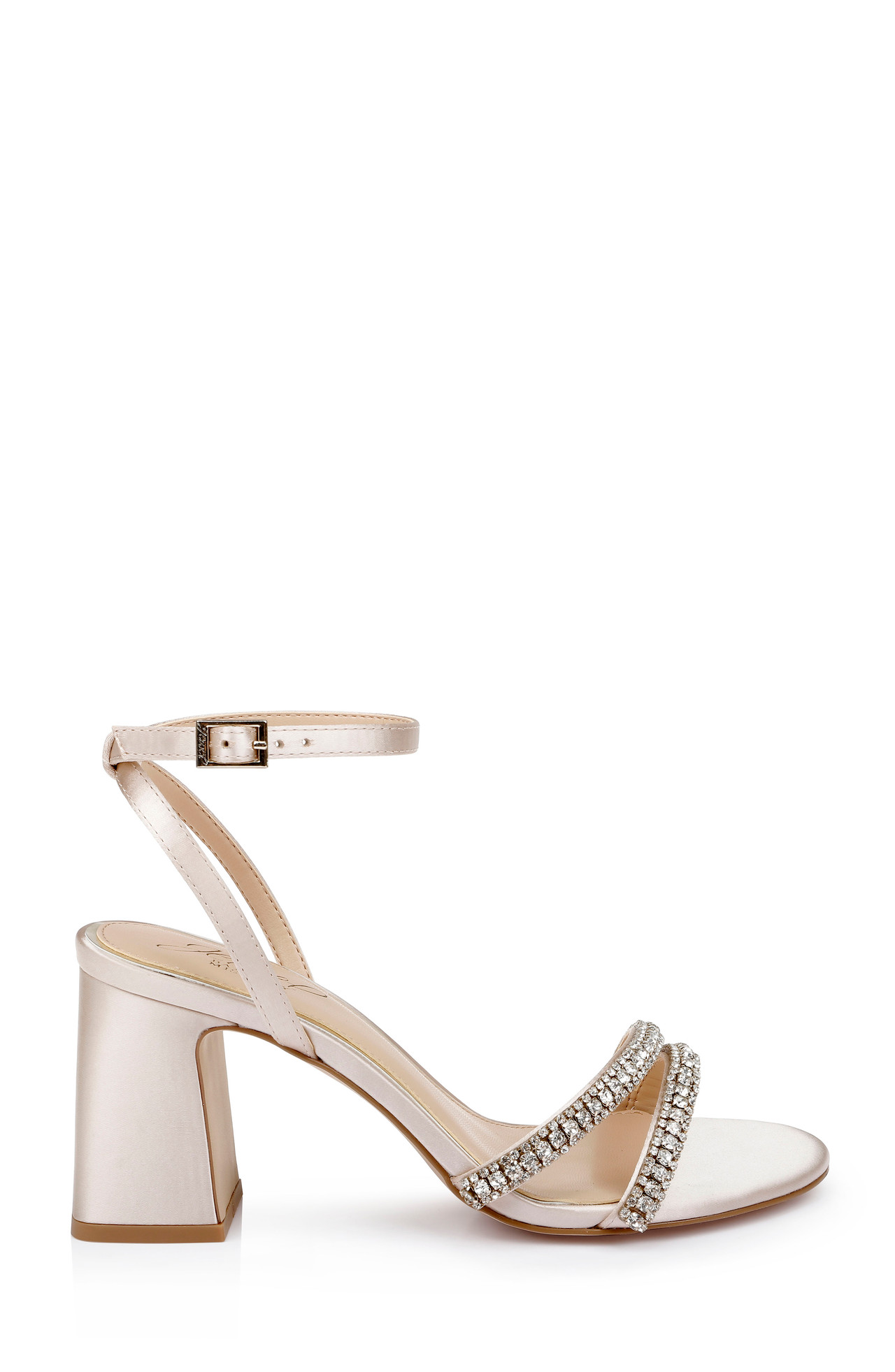 Rosa Block Heel Sandal with Gemstone Straps by Badgley Mishcka