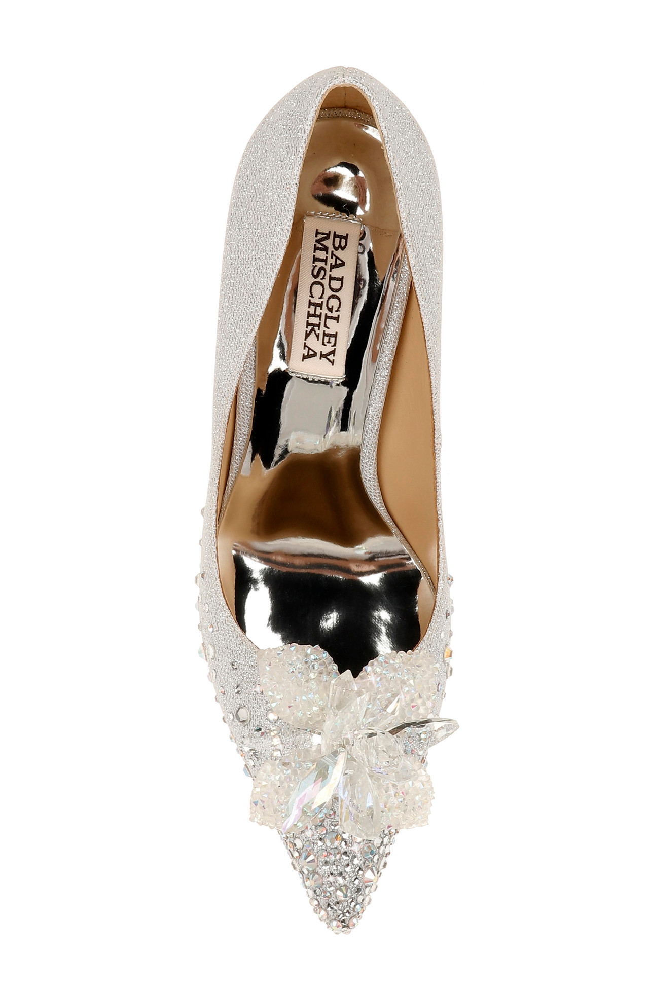 Halo Flower Embellished Pointed Toe Pump By Badgley Mischka