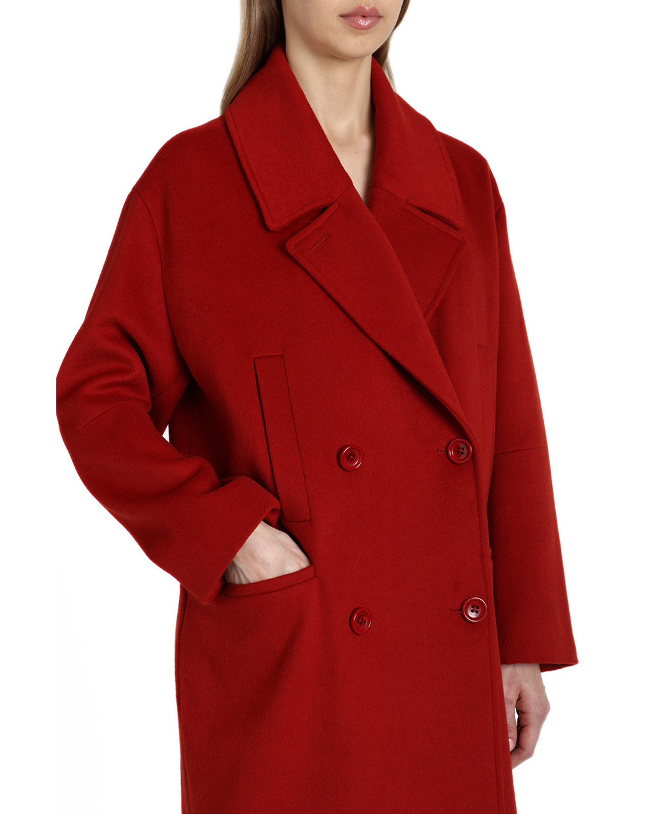 Cameron Double Double Breasted Wool Coat by Badgley Mischka