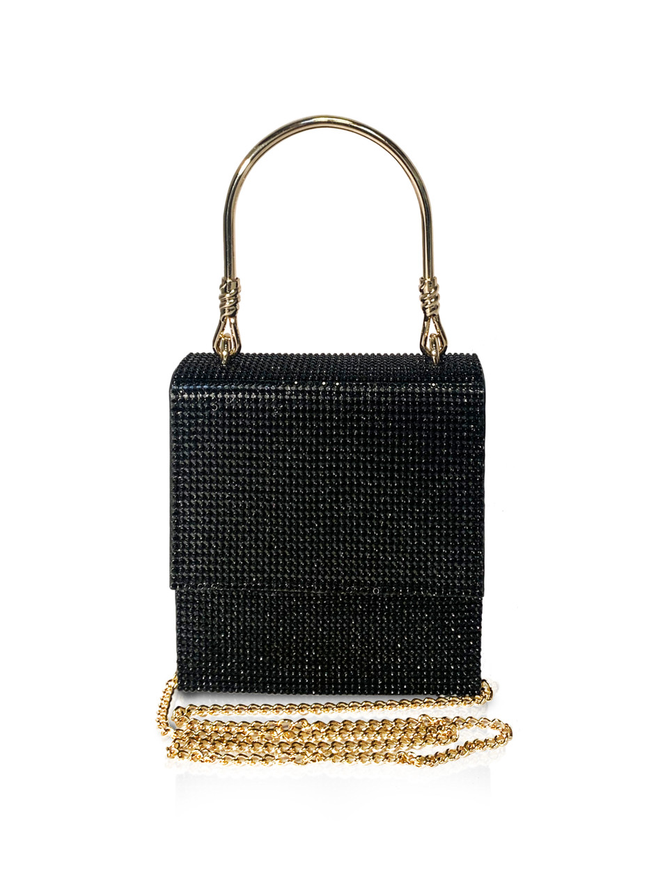 Rhinestone Evening Bag with Chain