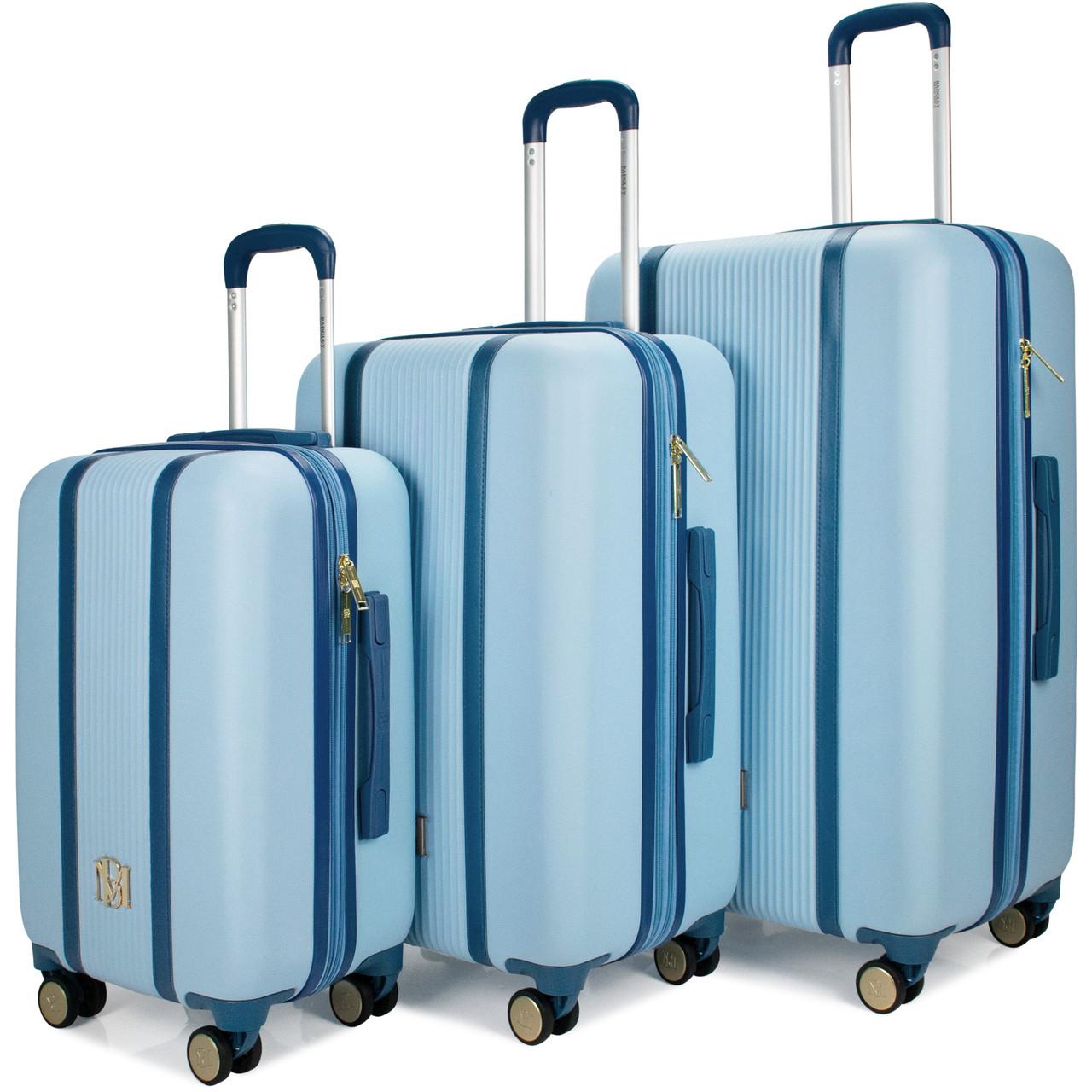 Badgley Mischka Grace 3-Piece Expandable Retro Luggage Set