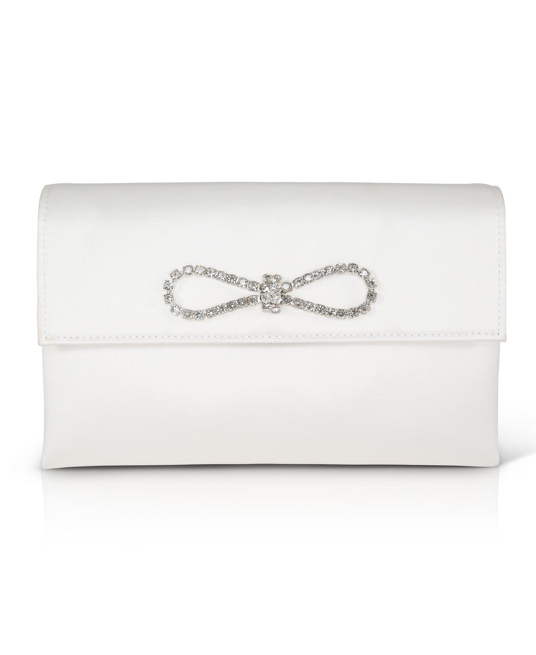 Alicia Satin Envelope with Crystal Bow by Badgley Mishcka