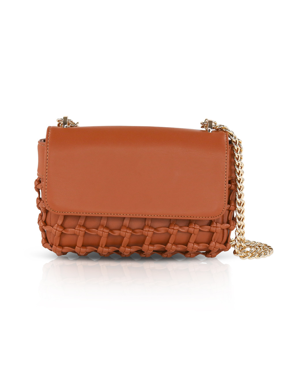 Leather Crossbody With Woven Front, Leather Handbags