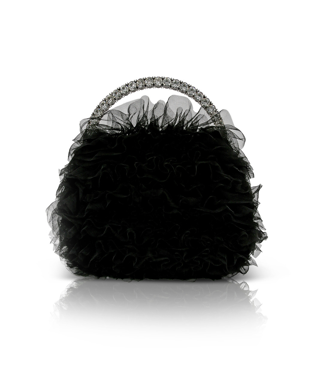Jazzie Tulle Layered Ruffle Pouch Clutch by Badgley Mishcka
