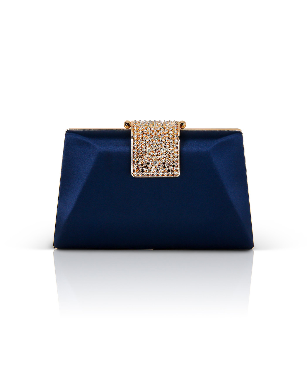 Amira Satin Faceted Trapezoid Minaudiere by Badgley Mishcka 