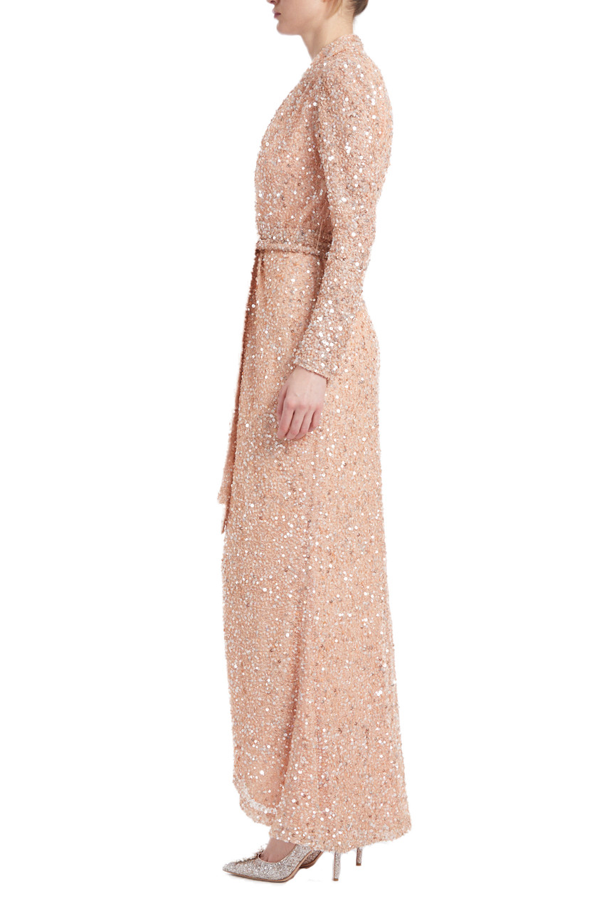 Badgley mischka long sleeve gown Clearance