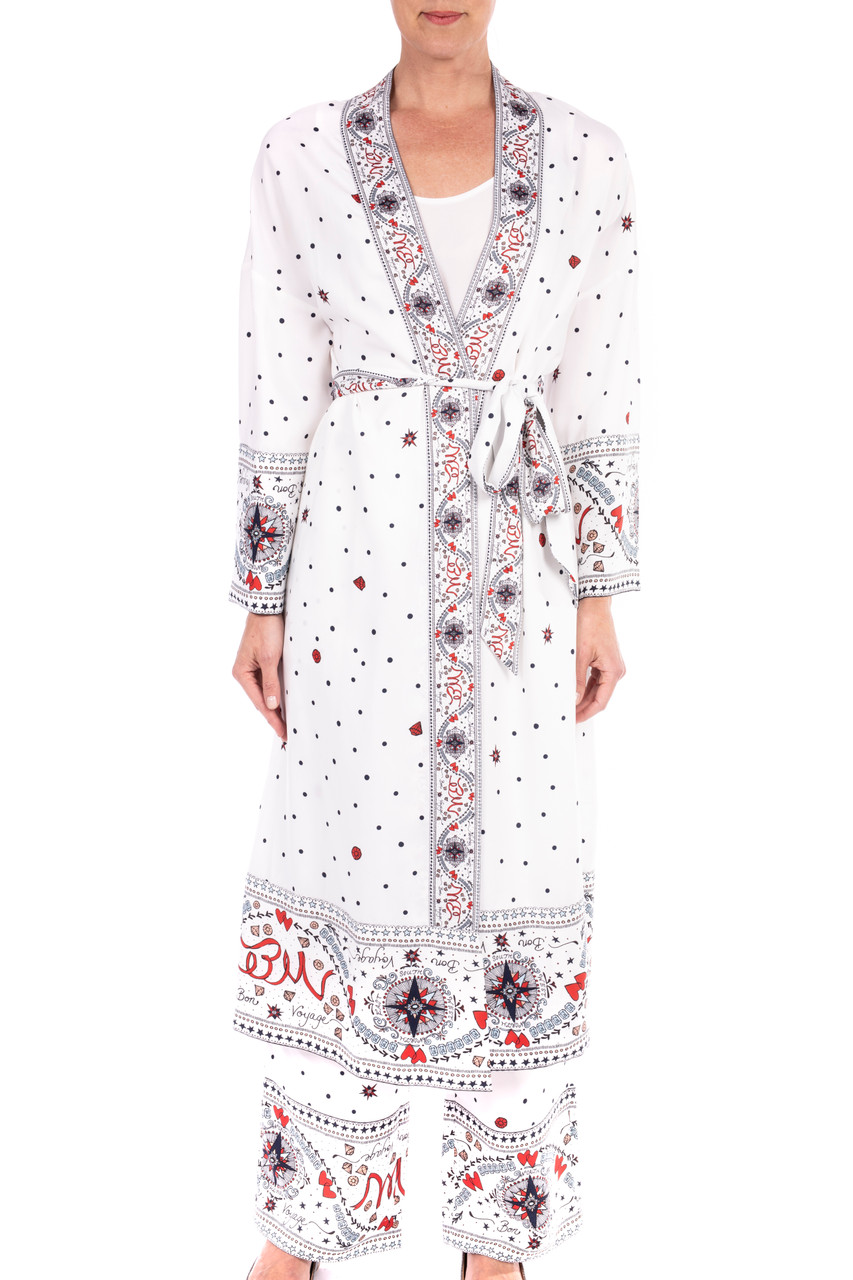 printed duster jacket