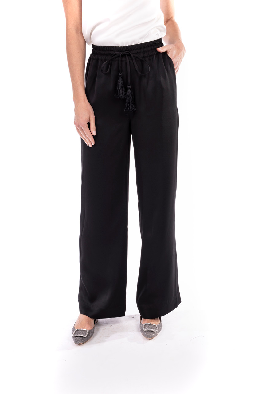 ヒューマンメイド Wide Drawstring Pants Satin Drawstring Pants By Badgley Mischka