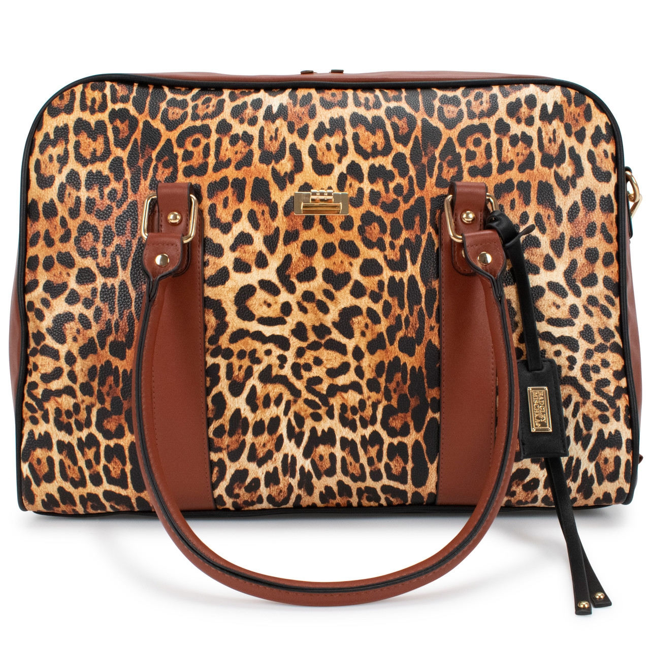 Leopard Weekender Tote Bag by Badgley Mischka