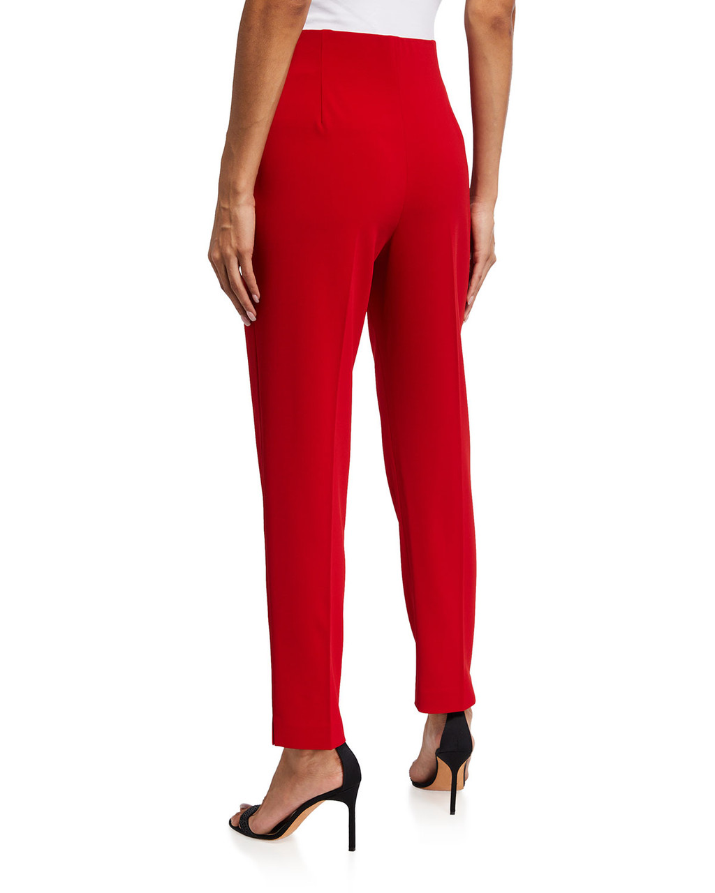 Stretch Crepe Fitted Pant by Badgley Mischka