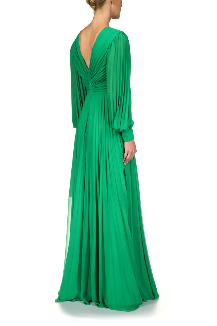 Pleated Georgette Gown by Badgley Mischka