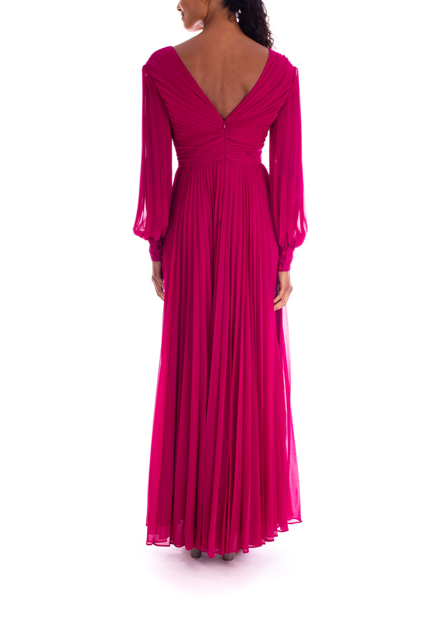 Pleated Georgette Gown by Badgley Mischka