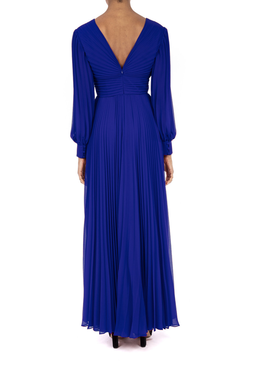 v neck gown