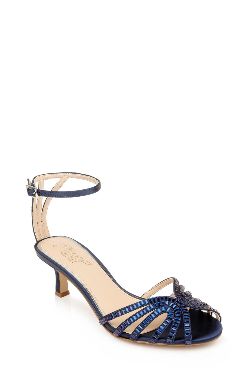 navy kitten heel slingbacks