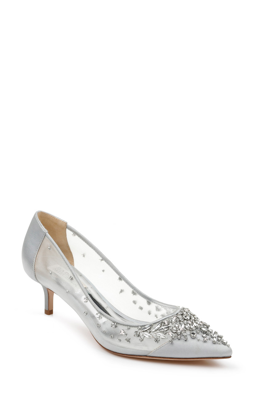 Onyx embellished kitten heel clearance