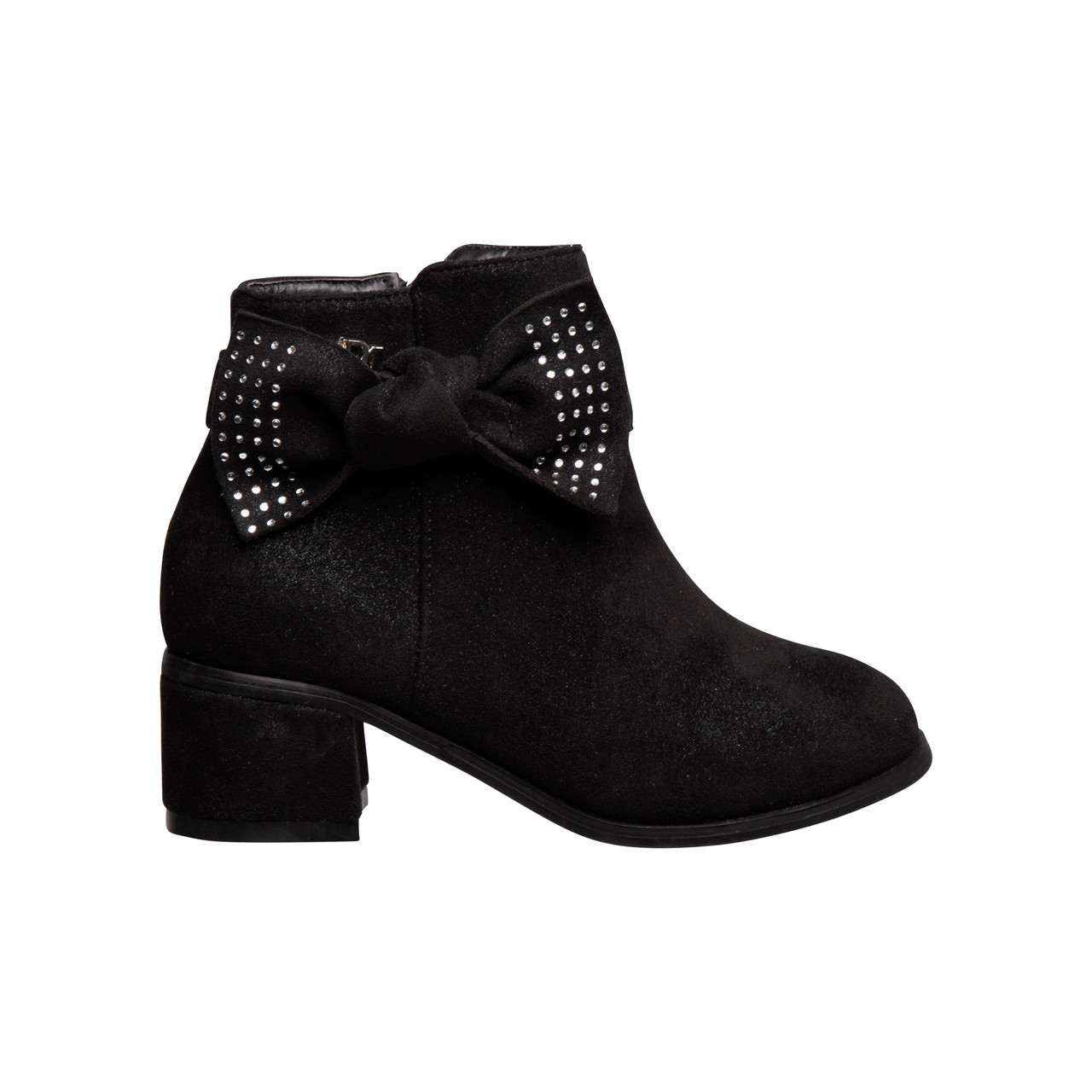 Badgley Mischka Little Kids Girls Low Top Boots, Black, 12