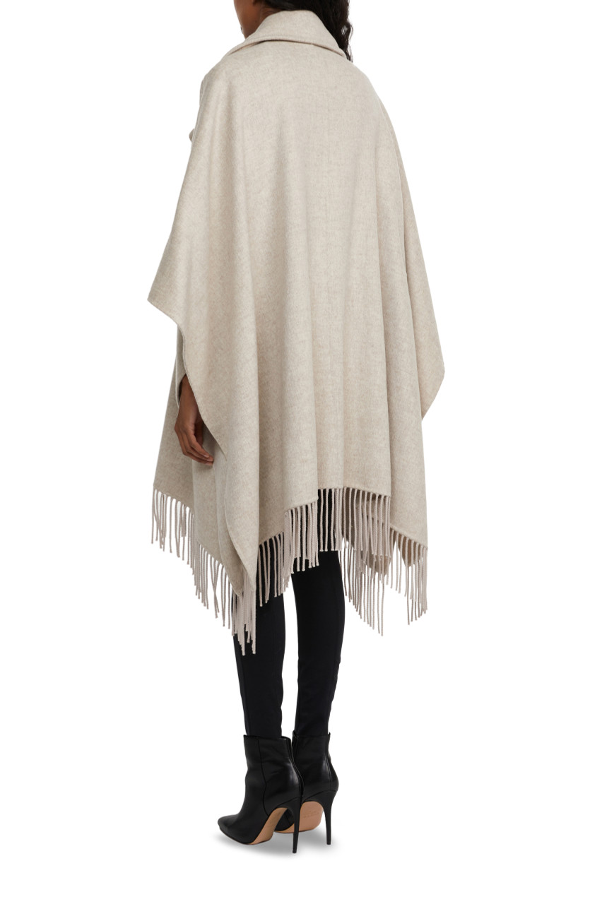 Badgley Mischka Peach Wool Cape by 