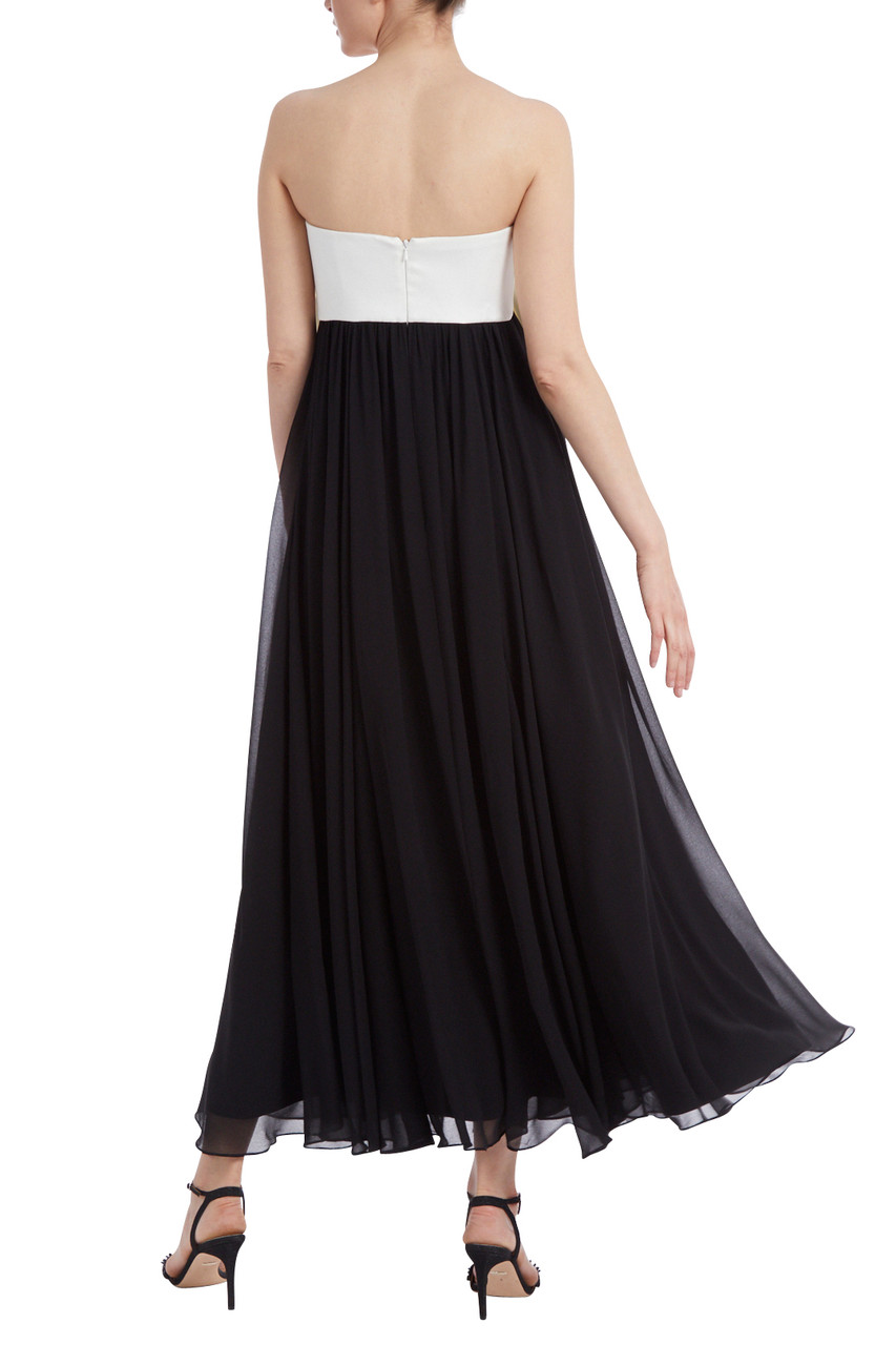 Black and White Bow Top Gown by Badgley Mishcka