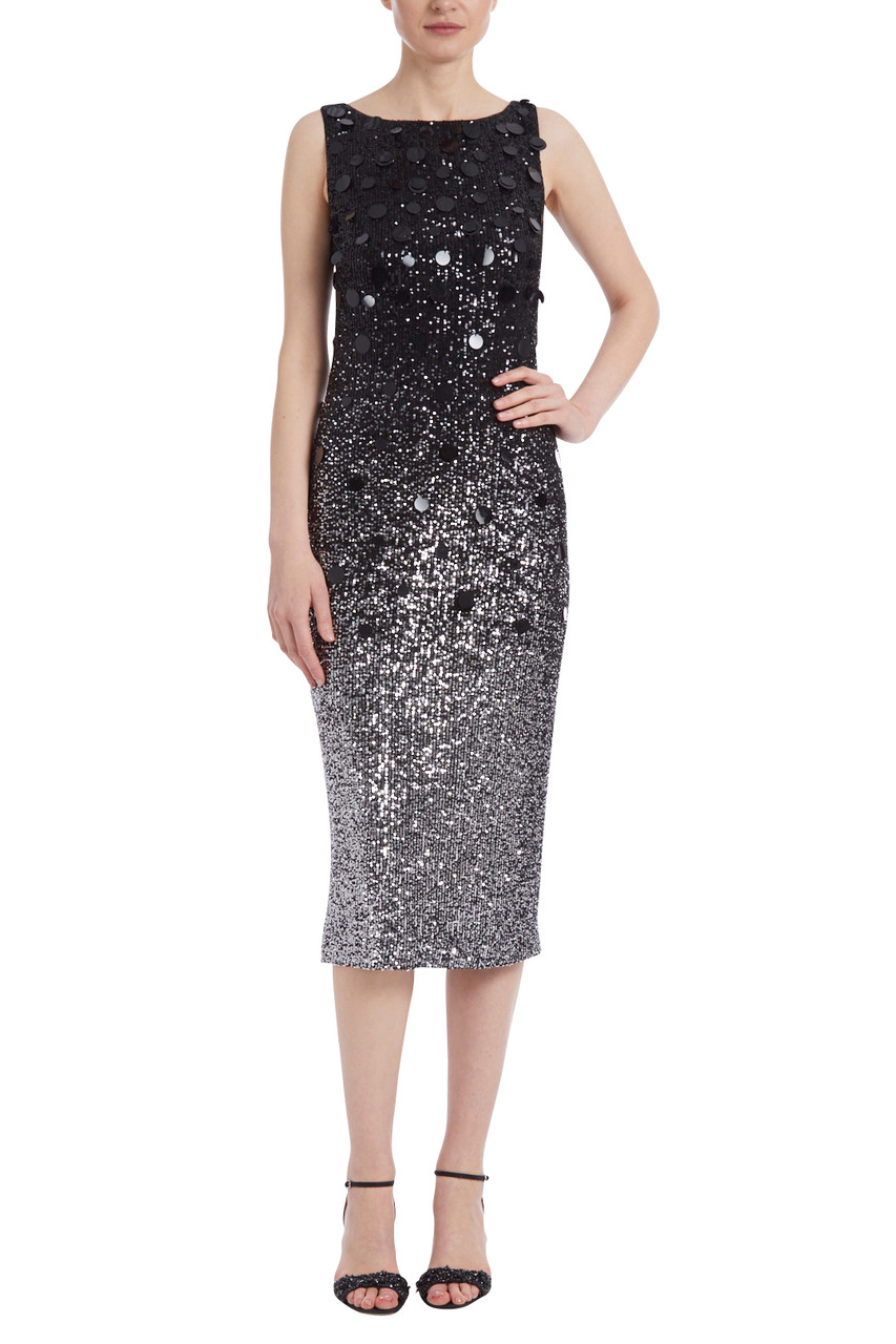 black metallic dress