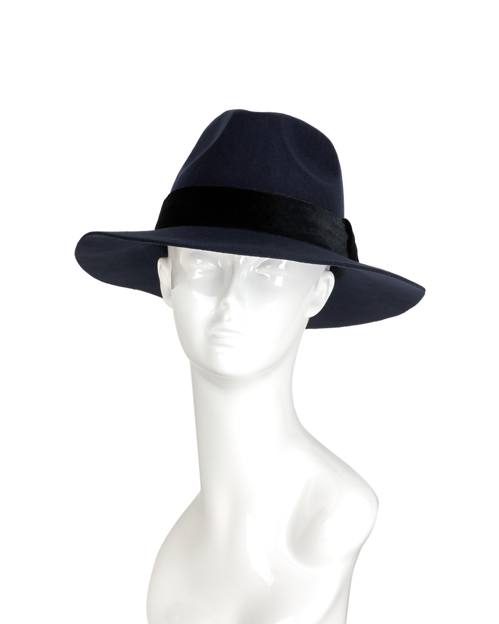 Wool Fedora With Velvet Band