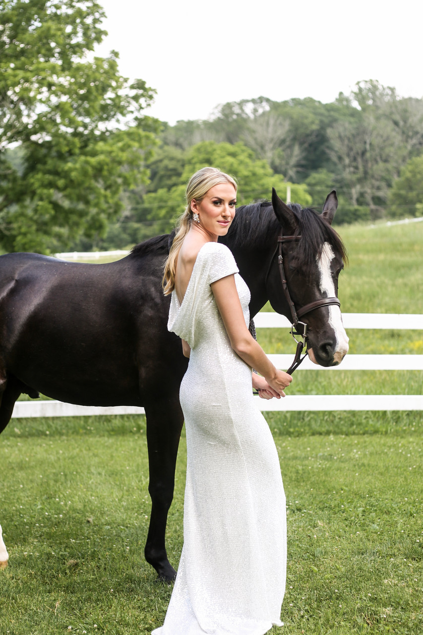 Gold to Black Ombré Sequin Gown by Badgley Mischka