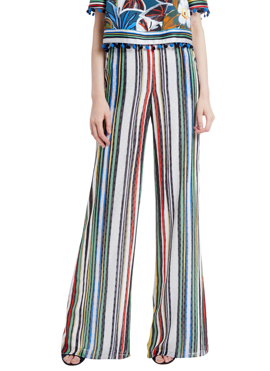 colored striped pants