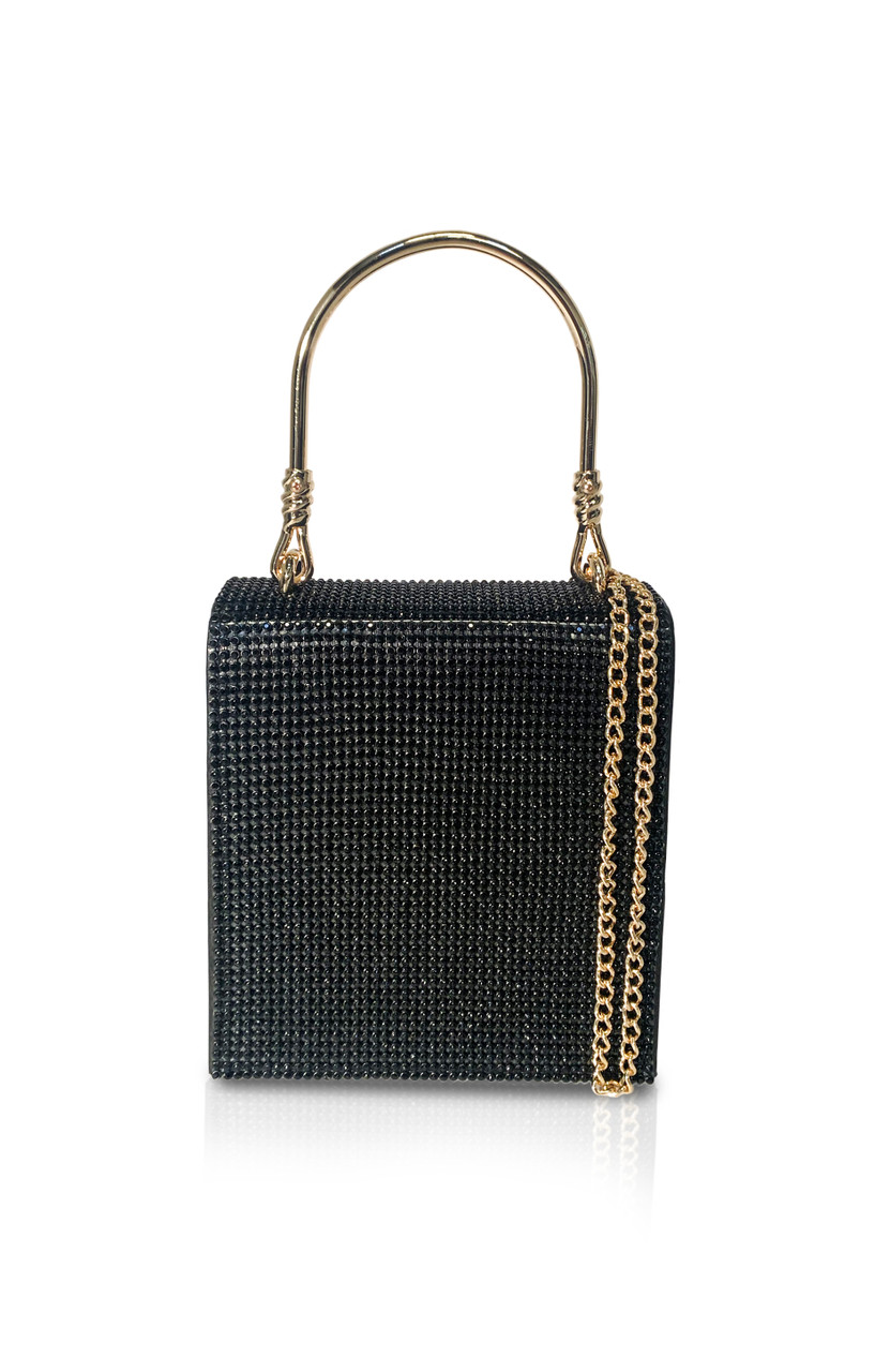 Rhinestone Evening Bag with Chain