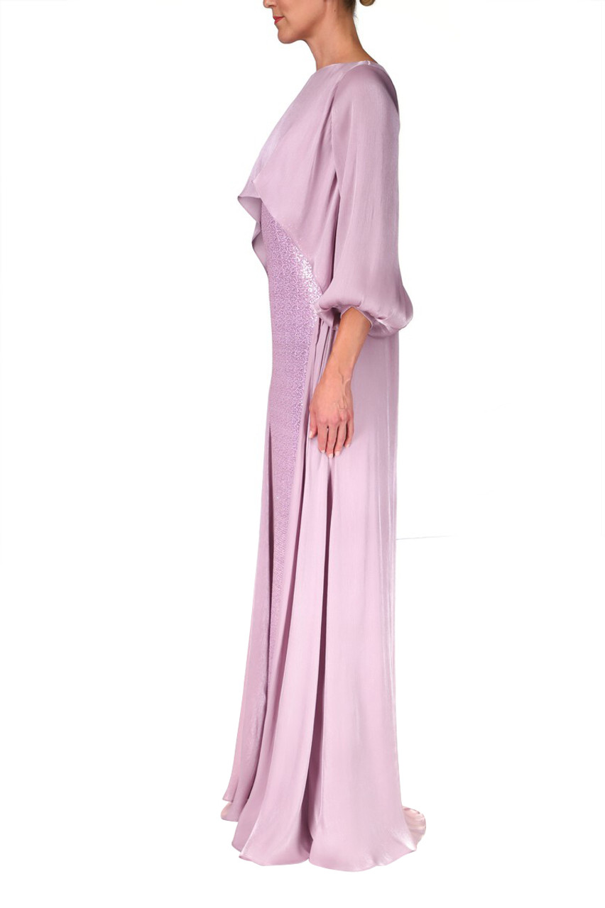 Glittering Lilac Layered Gown