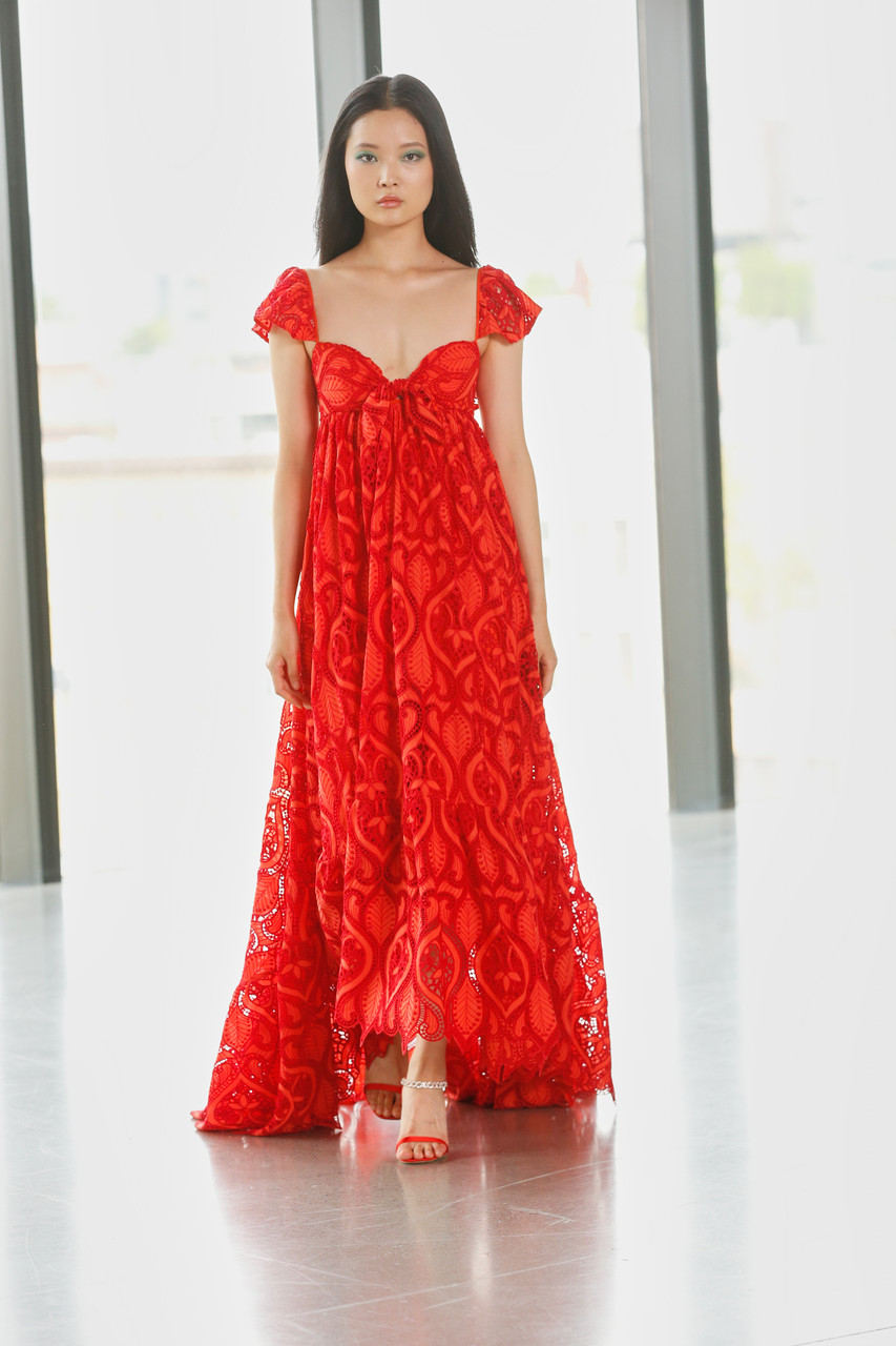 Badgley mischka hot sale red dress