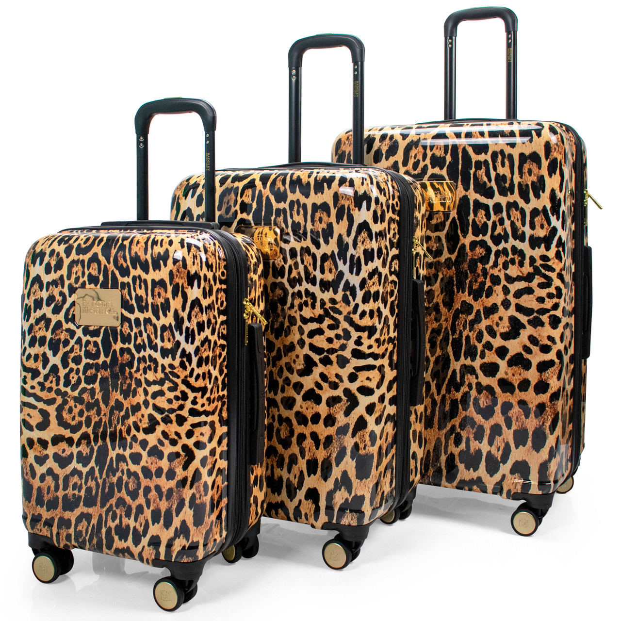 Leopard Piece Expandable Luggage Set