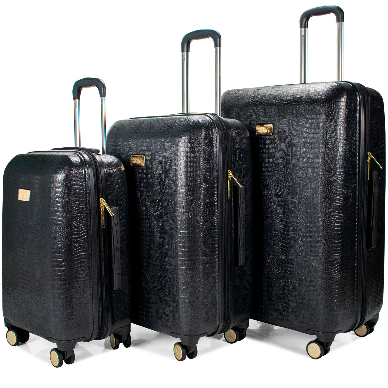 Snakeskin 3 Piece Expandable Luggage Set