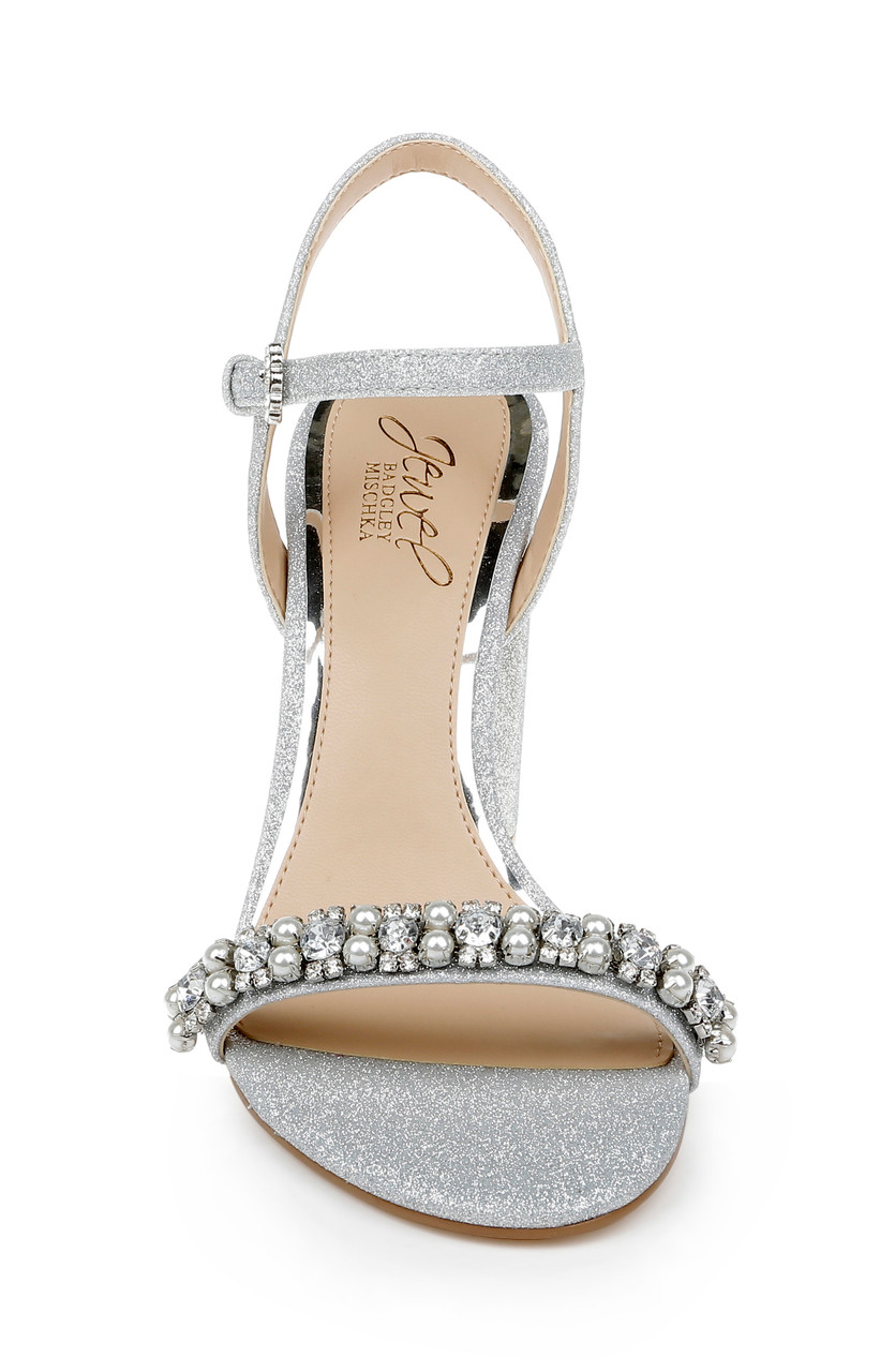 Badgley mischka fiorenza crystal & imitation pearl sales embellished sandal