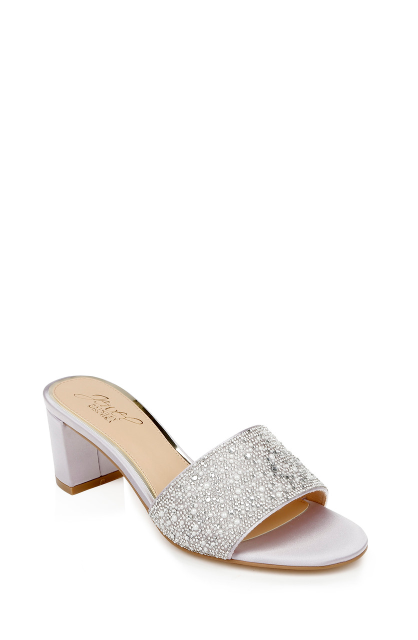 Della Glitter Block Heel Mules