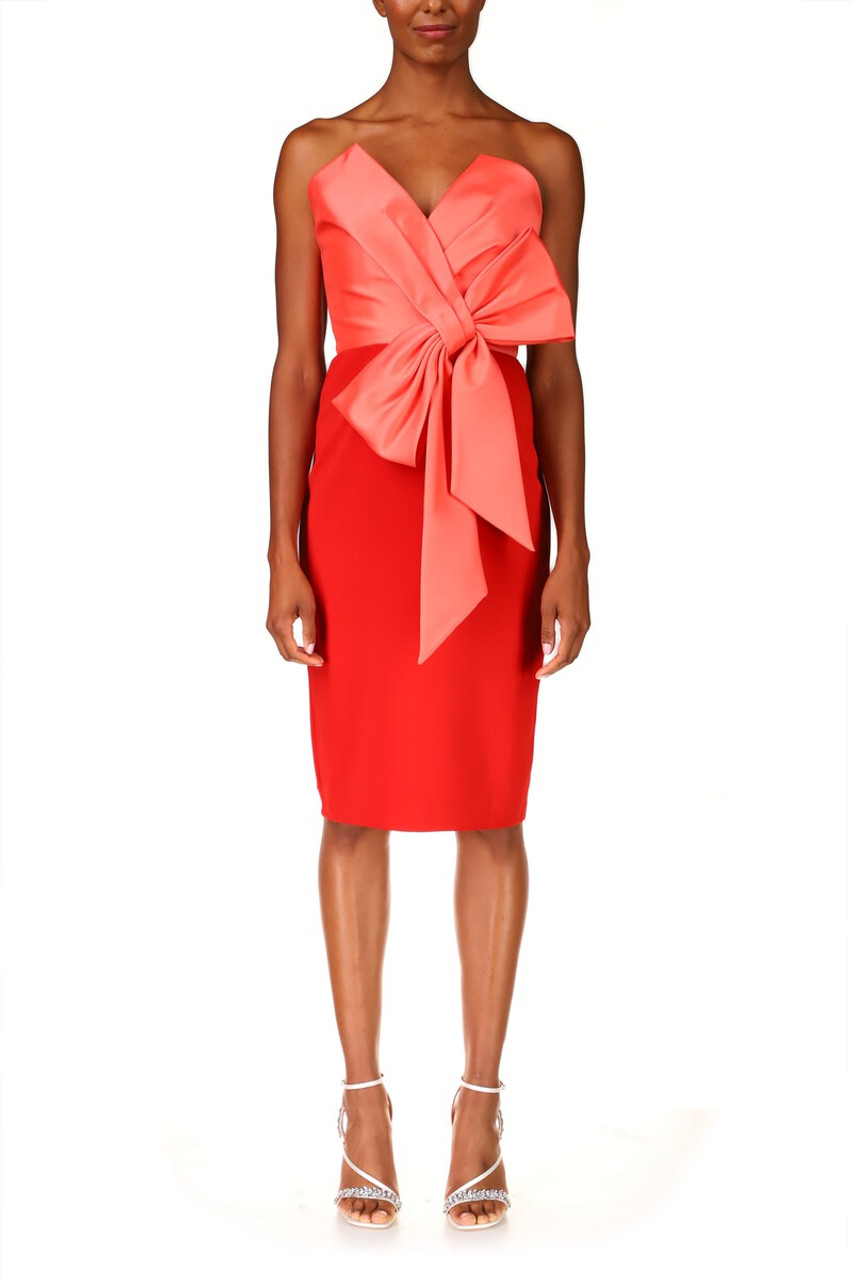 Two-Tone Bow Cocktail Dress by Badgley Mishcka