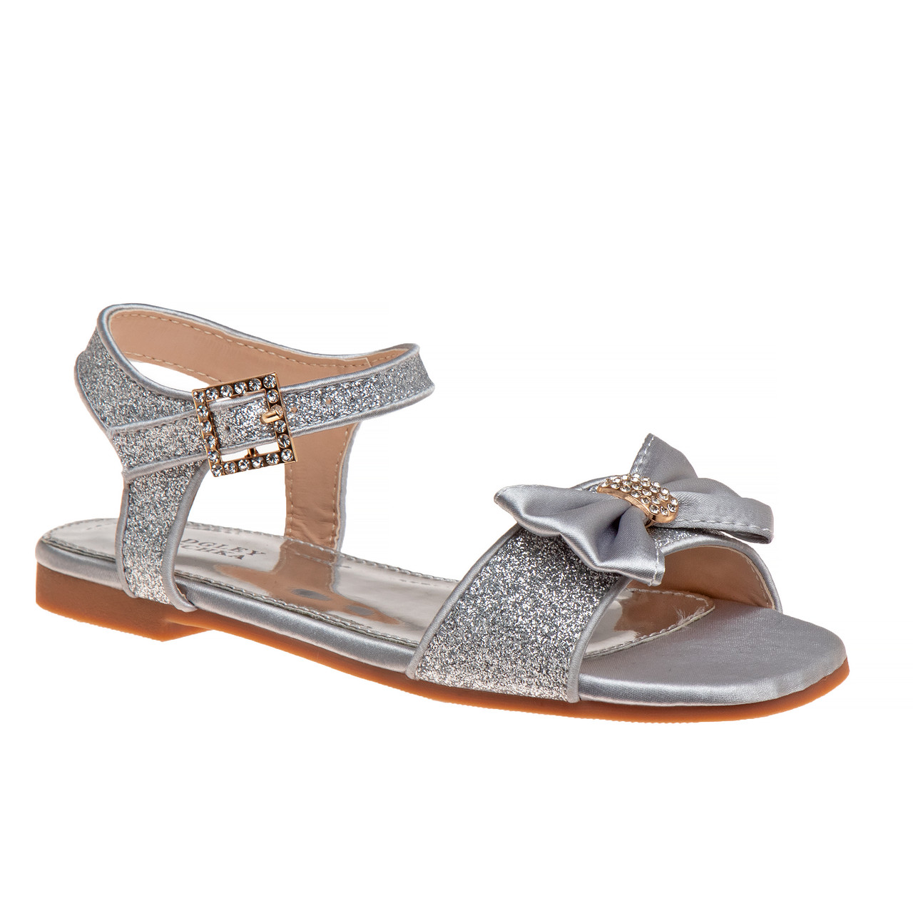 SATIN Low Heel Peep Toe Sandals with ROCK GLITTER BOW - 10 Toddler /  WHITE/WHITE BOW | Peep toe sandals, Low heels, Peep toe