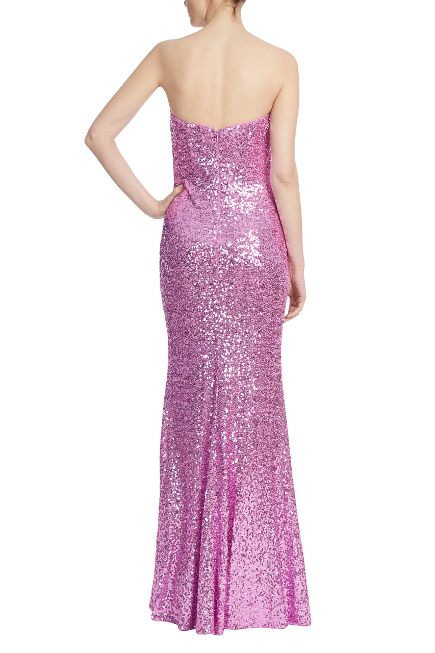 Sequined Cocktail Dress with Paillettes by Badgley Mischka