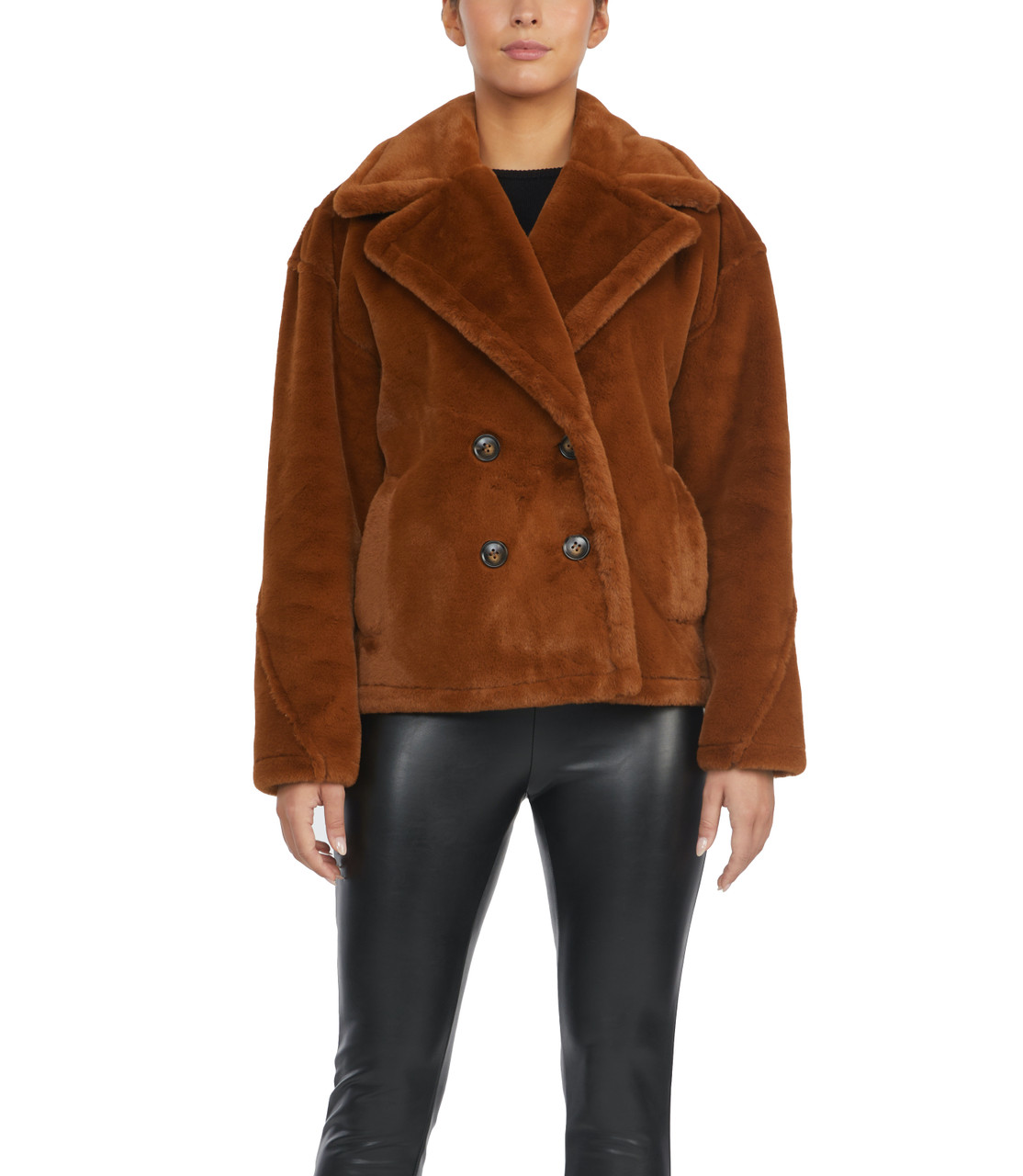 Badgley Mischka Faux Shearling Coat